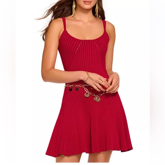 Ramy Brook Lidia Ribbed Knit Mini Dress